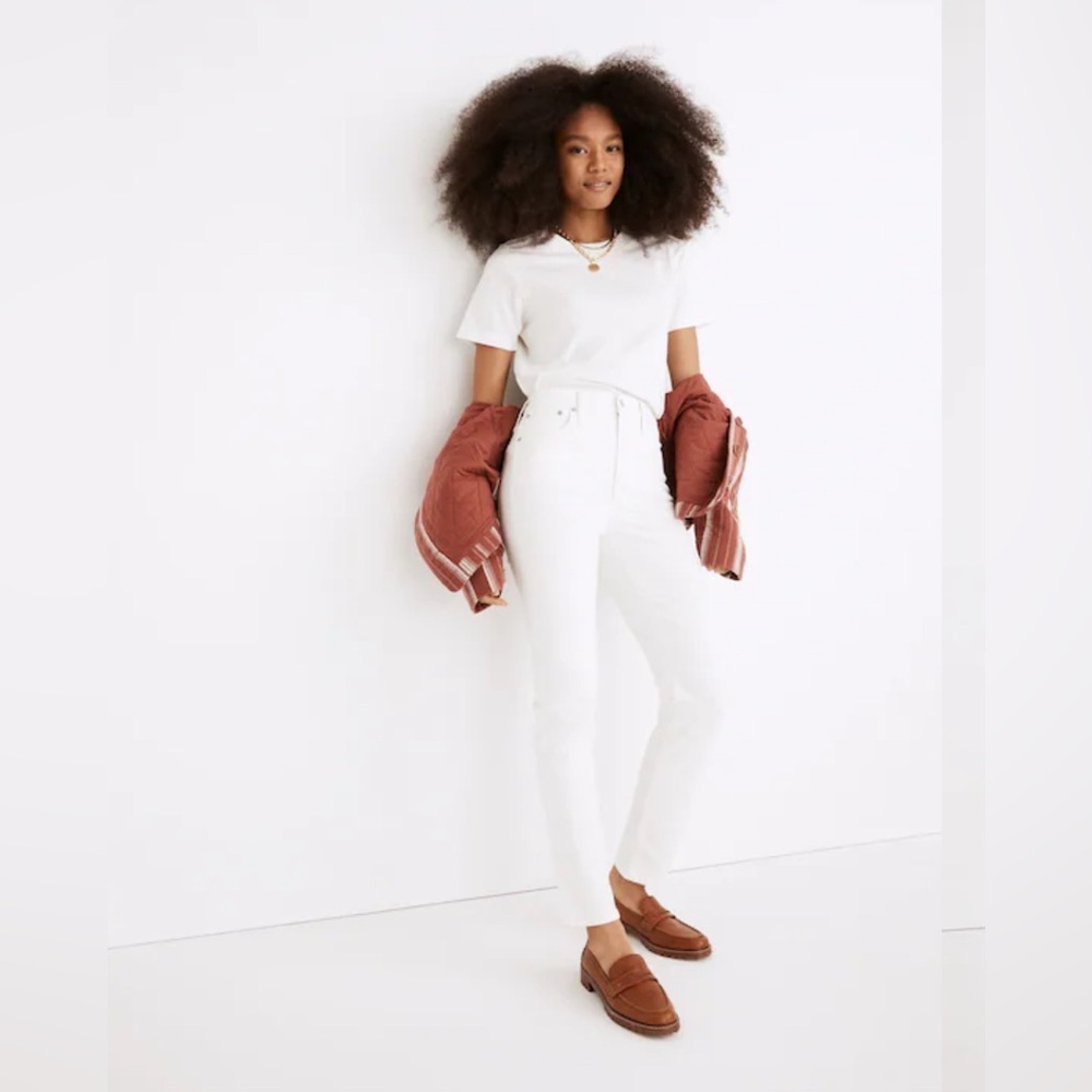 Madewell The Petite Perfect Vintage Jean Tile White Comfort Stretch